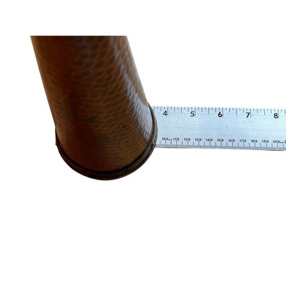 The White Barn Candle Co. 2 Hammered copper candle stands/holders. 12 & 10"India - Picture 6 of 8